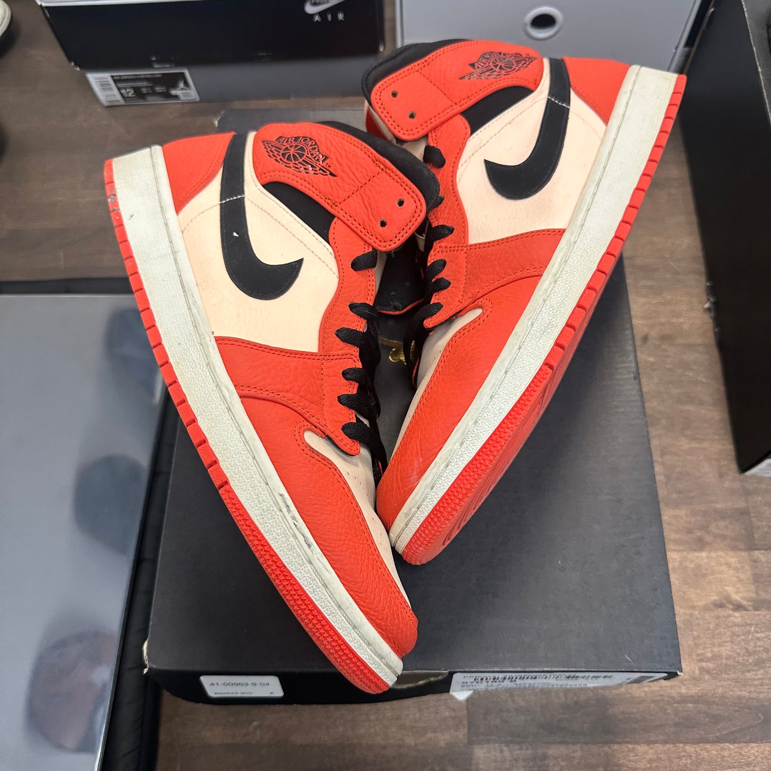 Team Orange Black Jordan 1 Mid (USED)