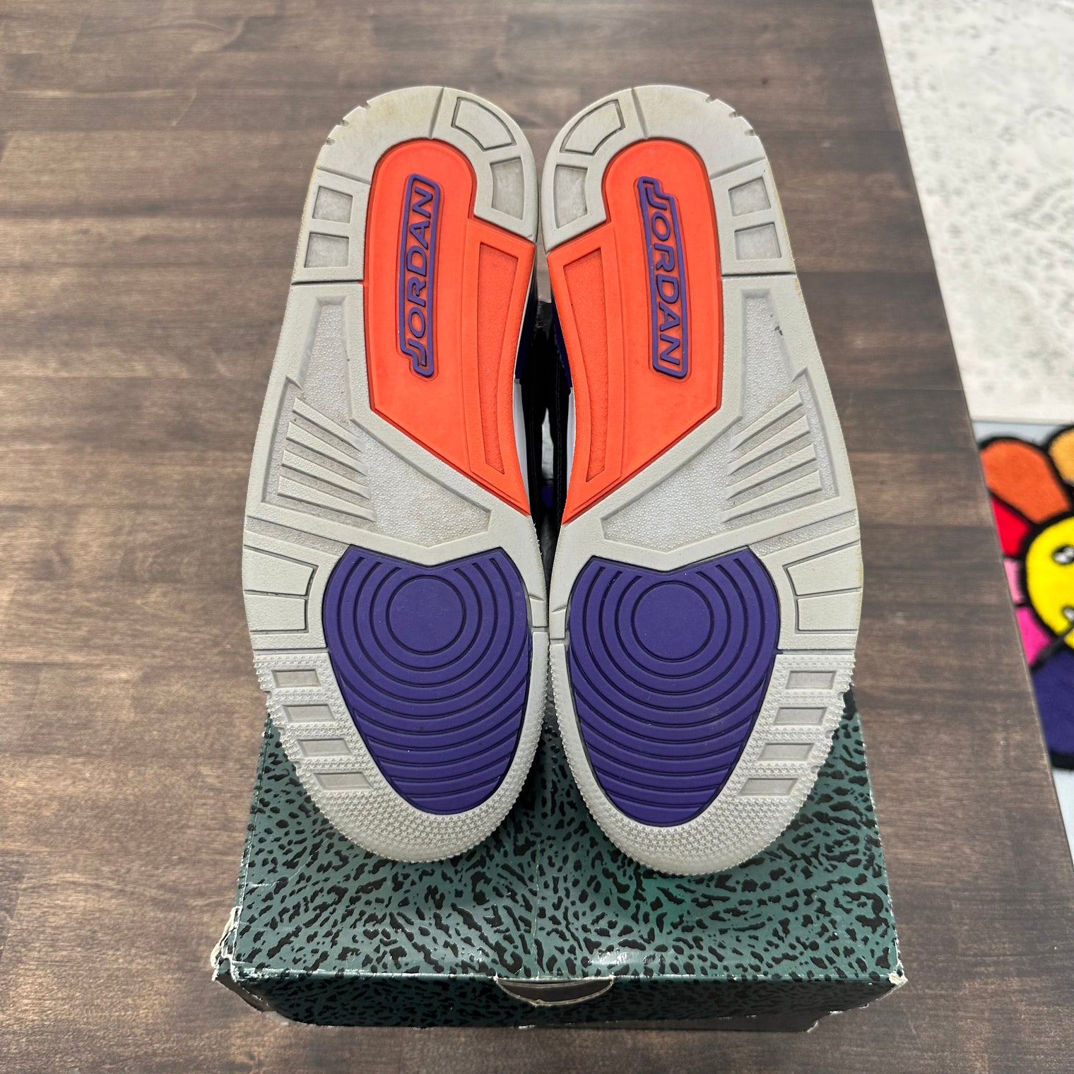 Black Court Purple Jordan 3 (USED)