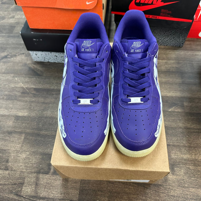 Nike Air Force 1 Skeleton Purple (Used, No Box)