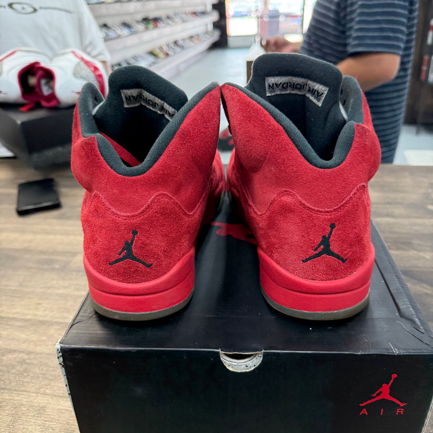 Red Suede Jordan 5 (USED)