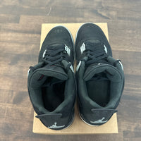 Black Canvas Jordan 4 Retro (USED,NO BOX)