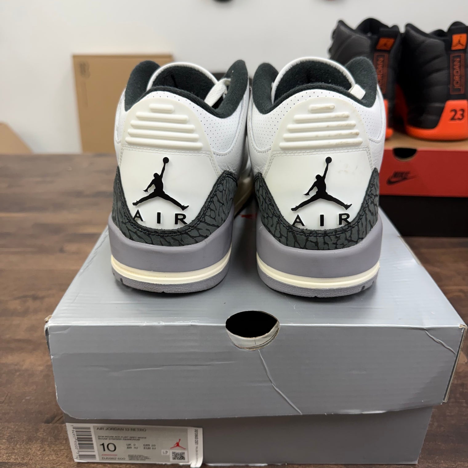 Cement Grey Jordan 3 Retro (USED, Replacement Box)