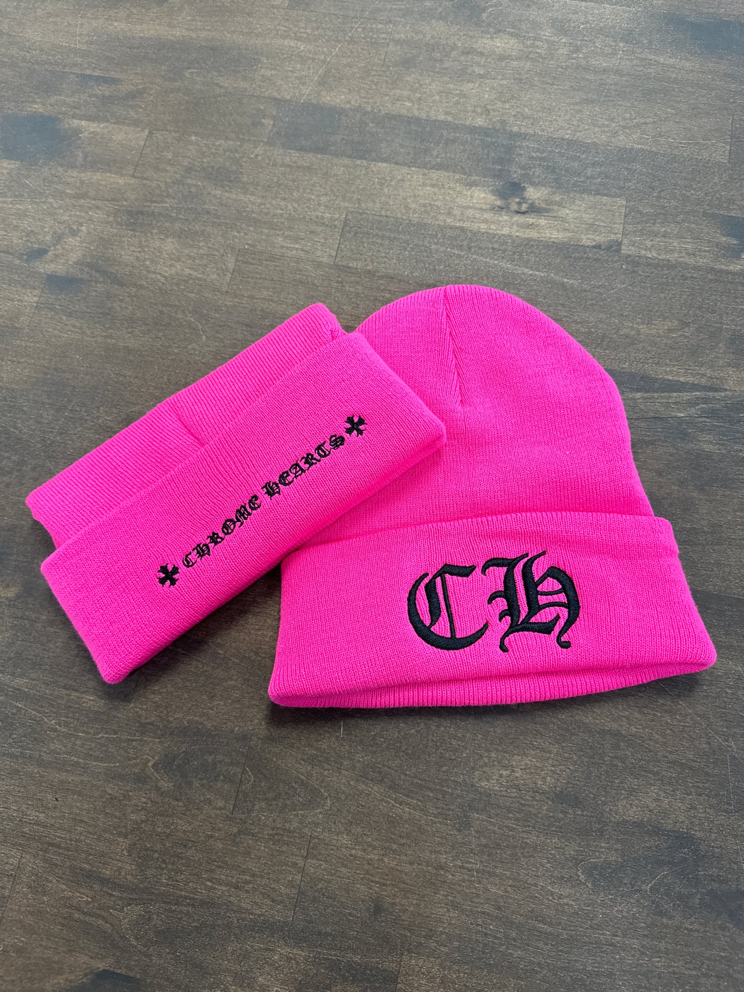 Chrome Hearts Pink “CH” Beanie