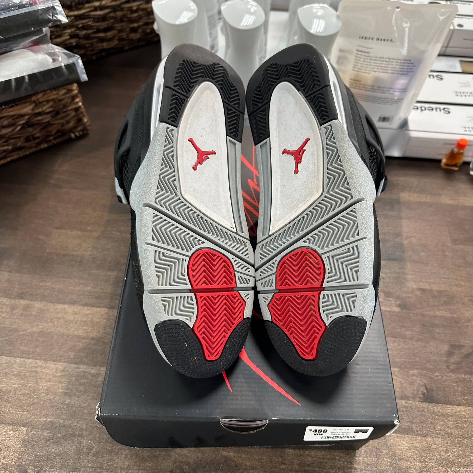 Black Canvas Jordan 4 Retro (USED)