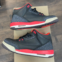 (GS) Crimson Jordan 3 (USED,NO BOX)