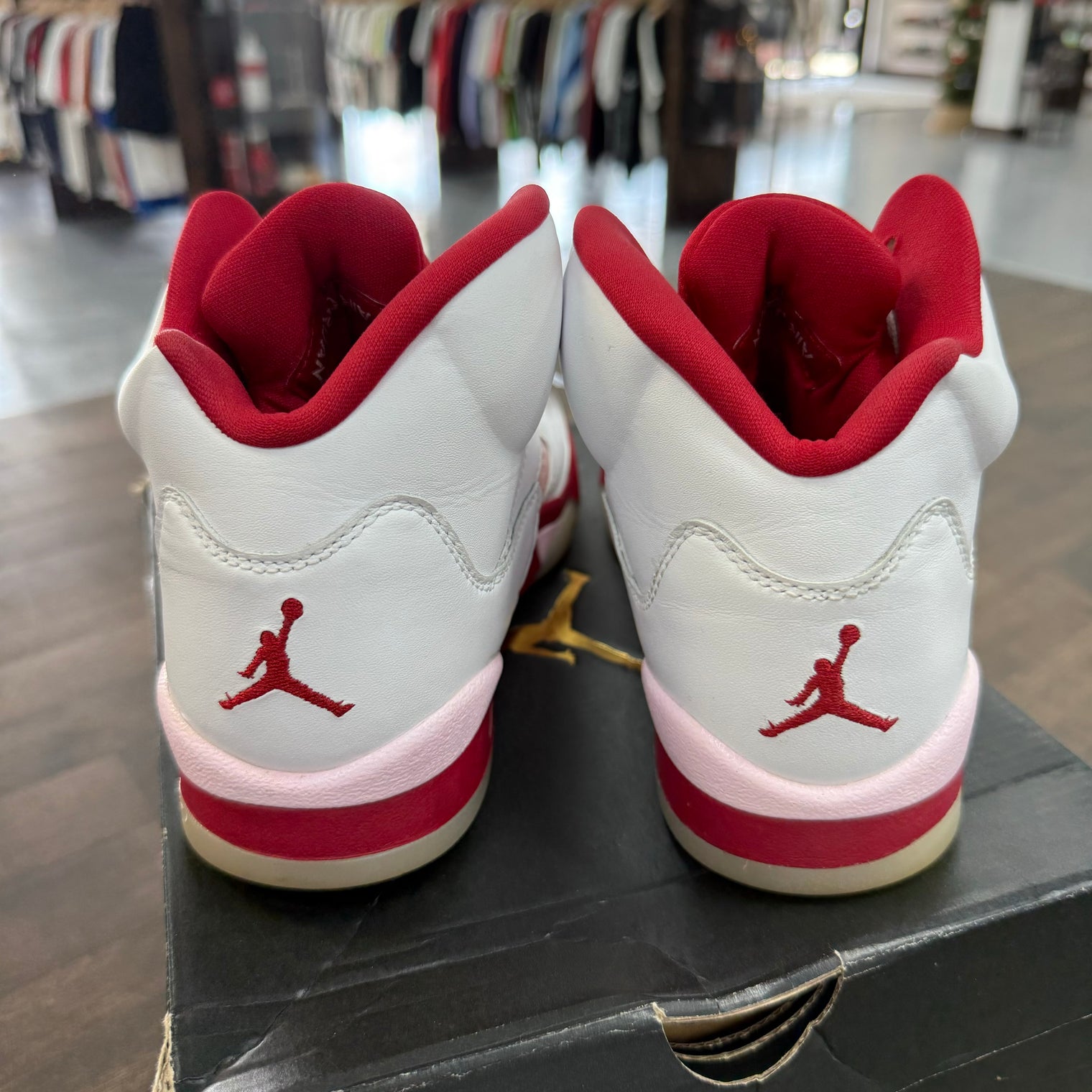 (GS) White Pink Red Jordan 5 (USED)