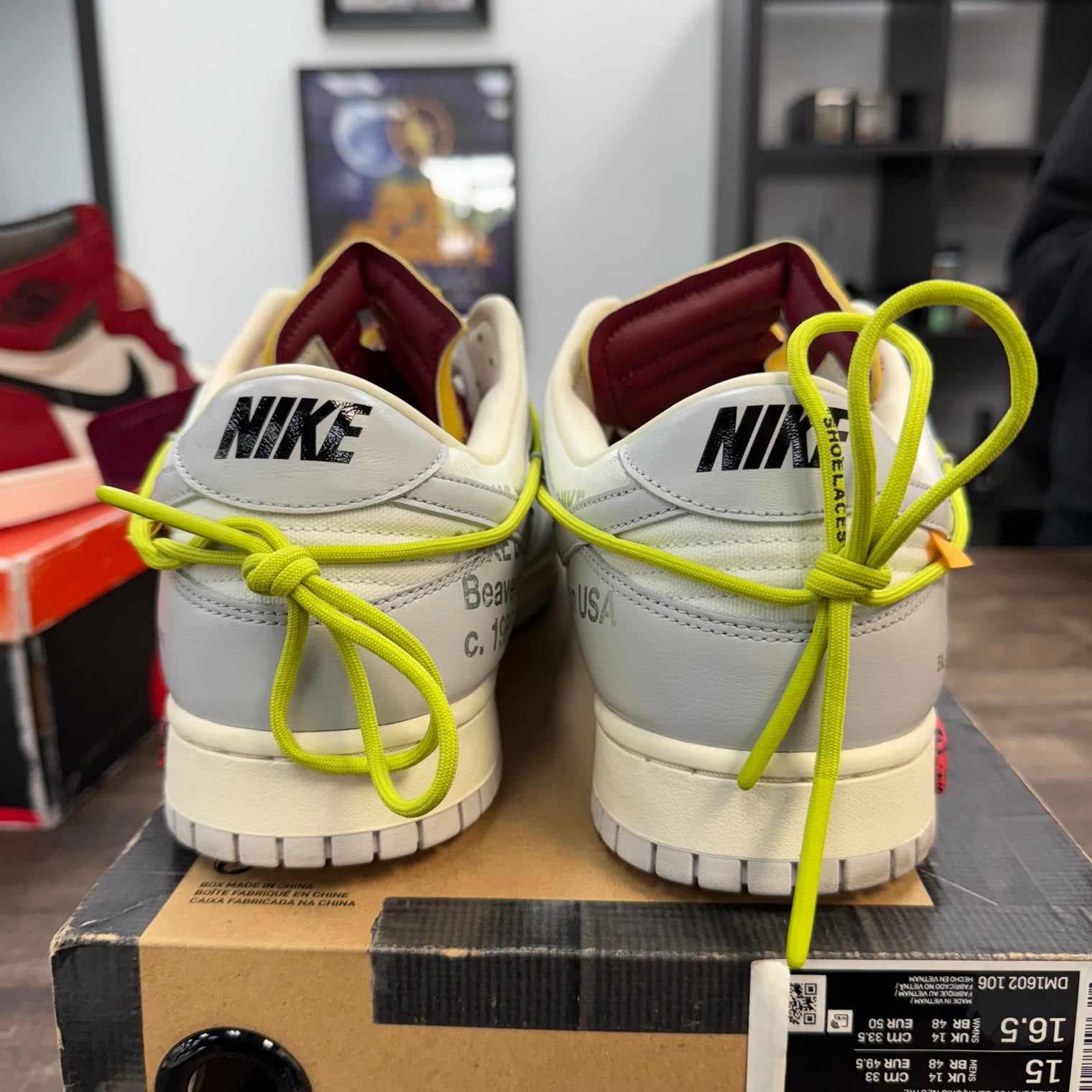 Off-White Lot 3 of 50 Dunk Low (USED, No Lid)