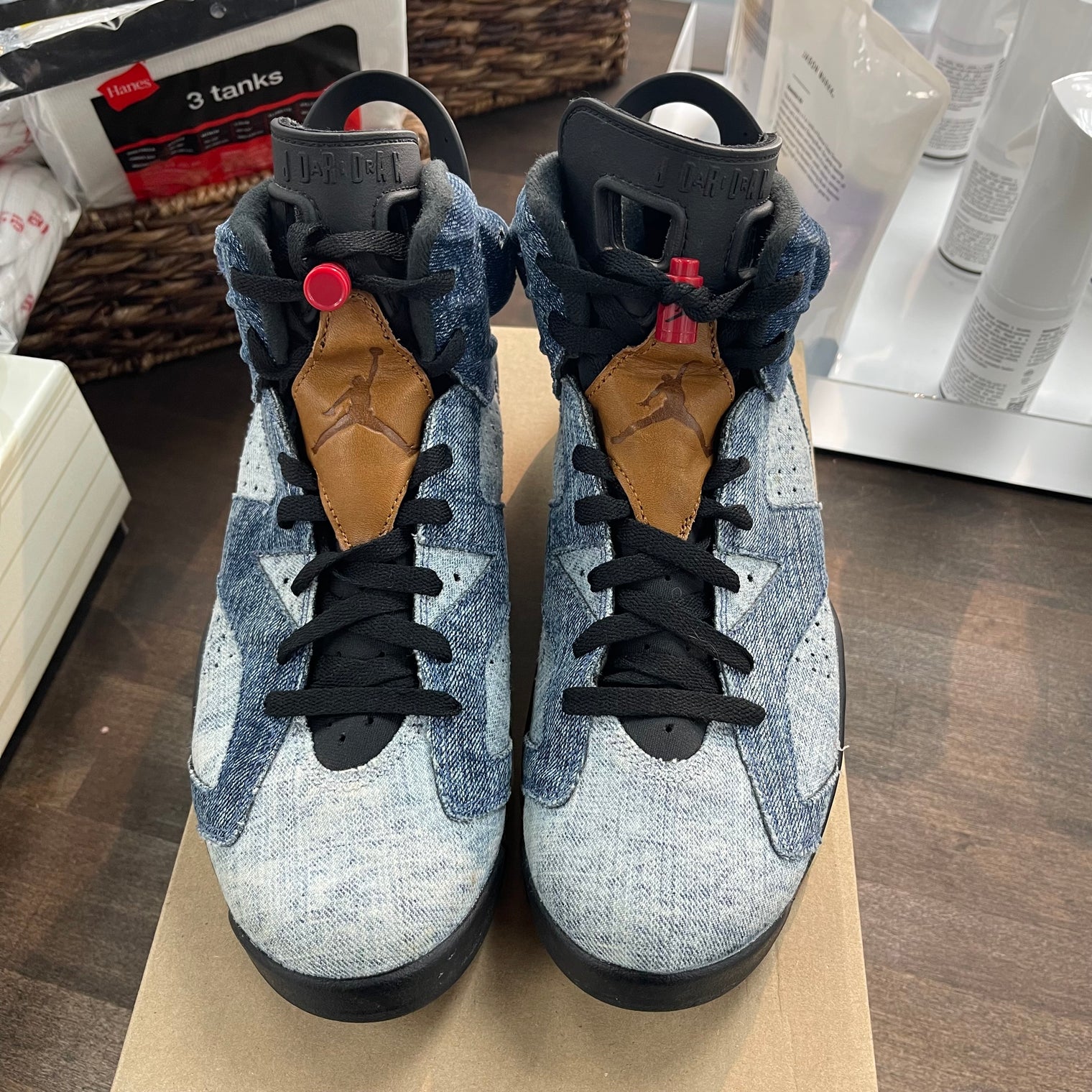 Denim Jordan 6 (USED,No Box)