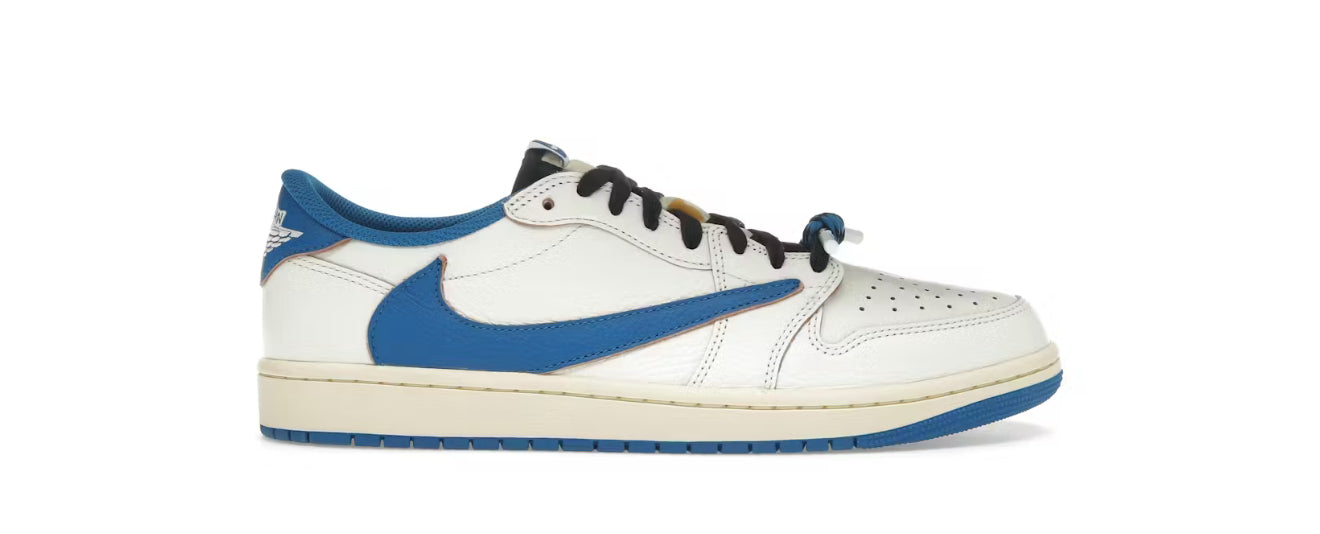 Sail Military Blue Fragment Travis Scott Jordan 1 Low OG SP