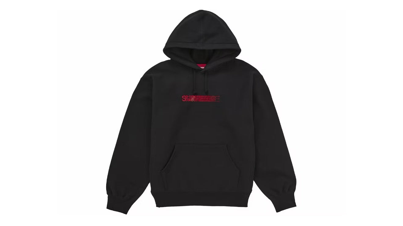 Supreme Swarovski Motion Logo Hoodie Black