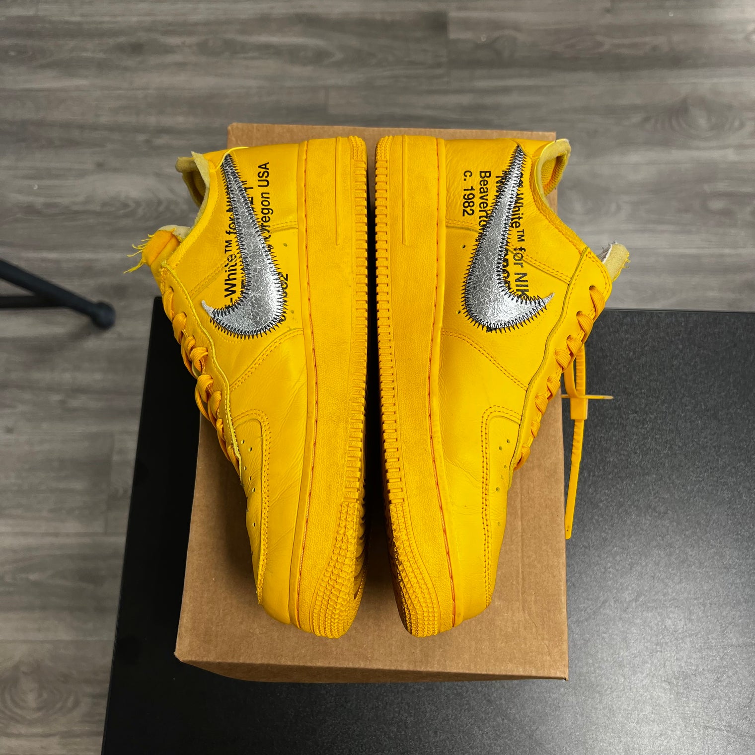 Off-White ICA University Gold Air Force 1 Low (USED, No box)