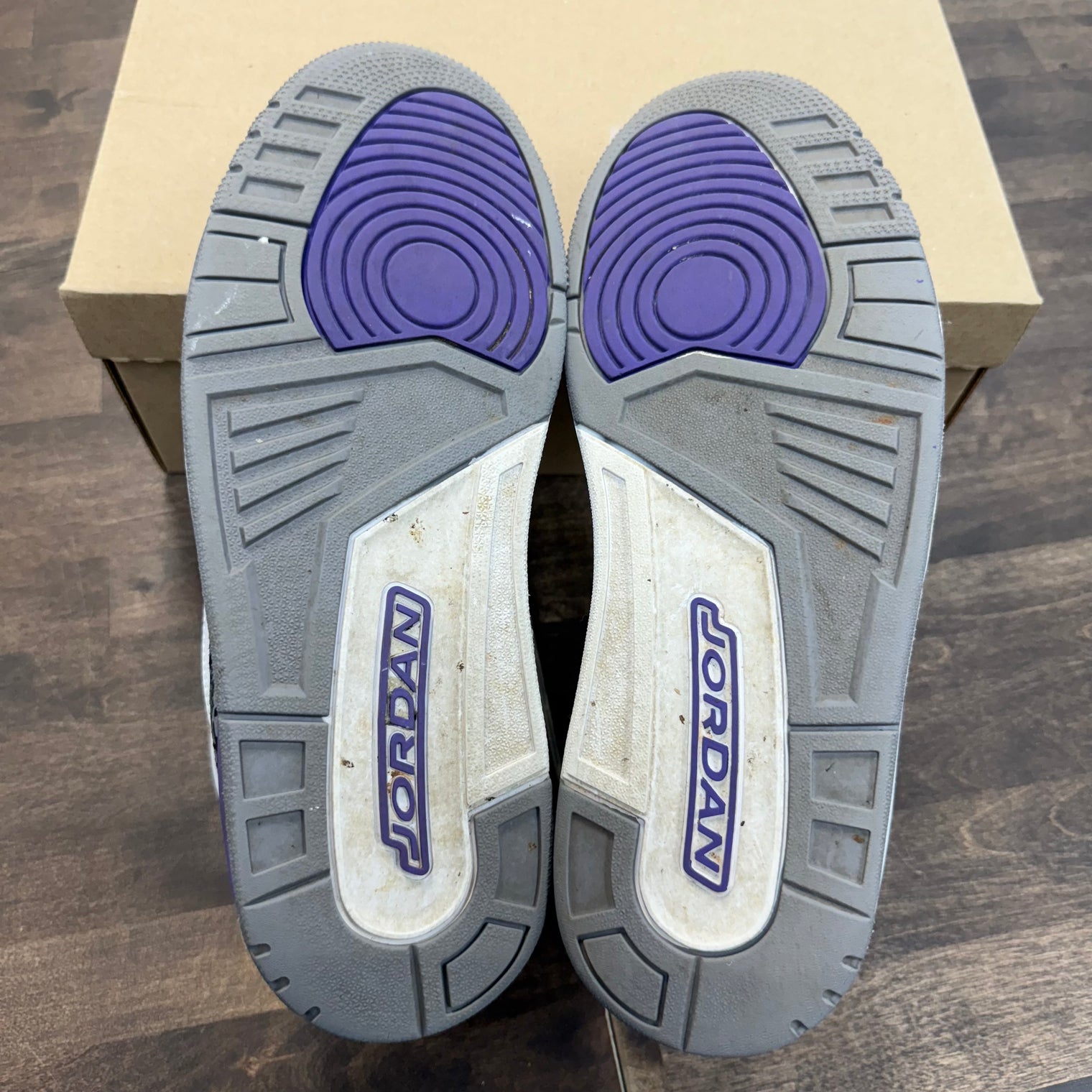 Dark Iris Jordan 3 (USED, No Box,No Insoles)