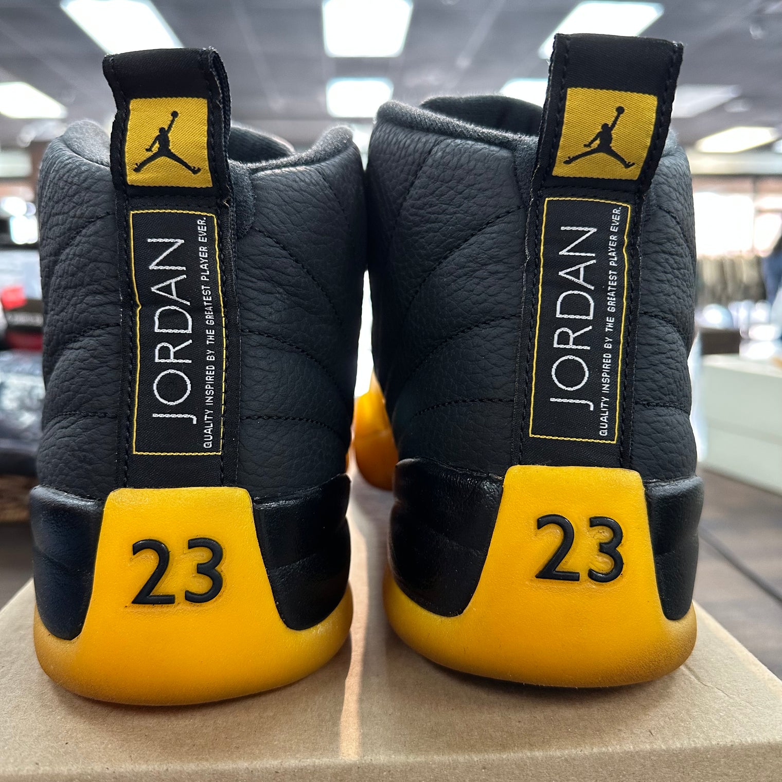 Black University Gold Jordan 12 Retro (USED, No Box)