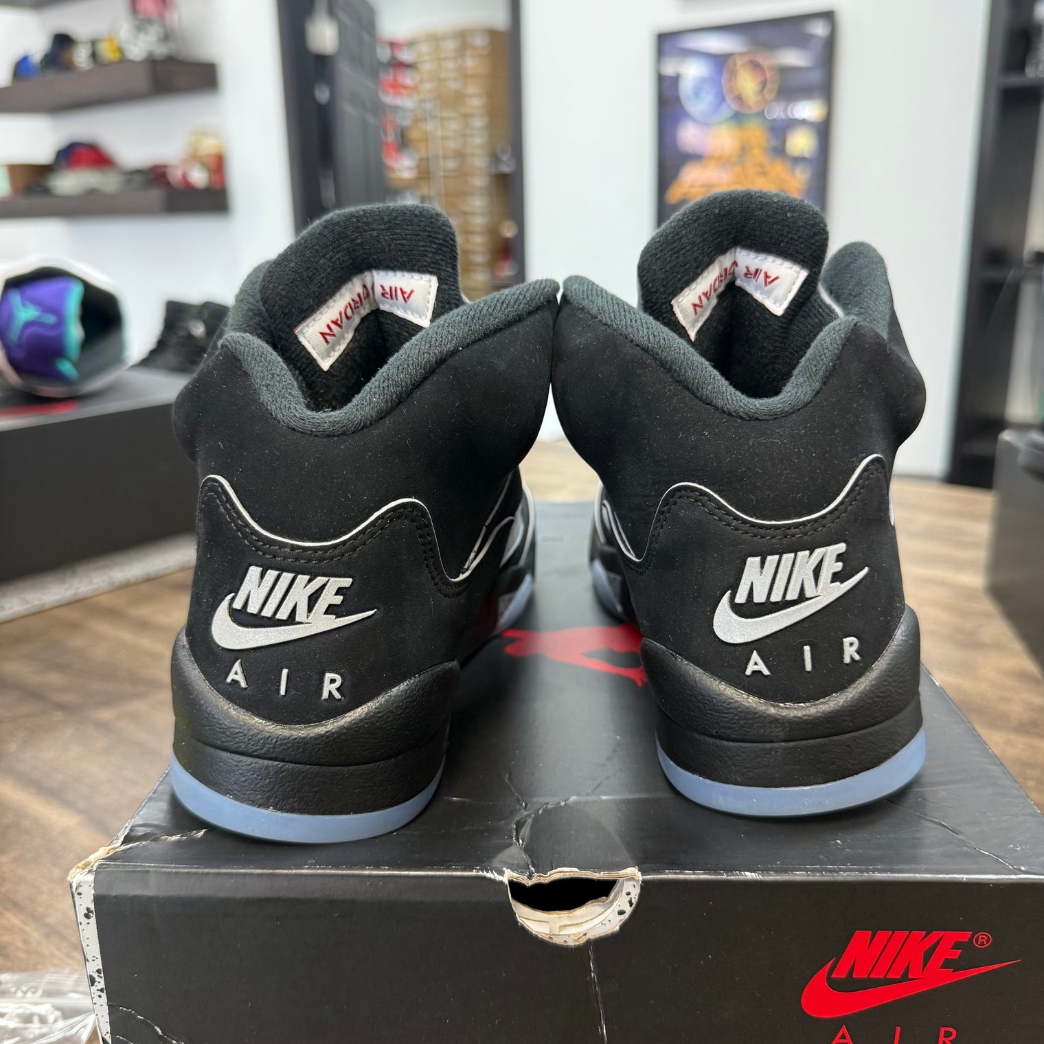 (GS) Black Metallic Jordan 5 Reimagined (Lightly Worn)