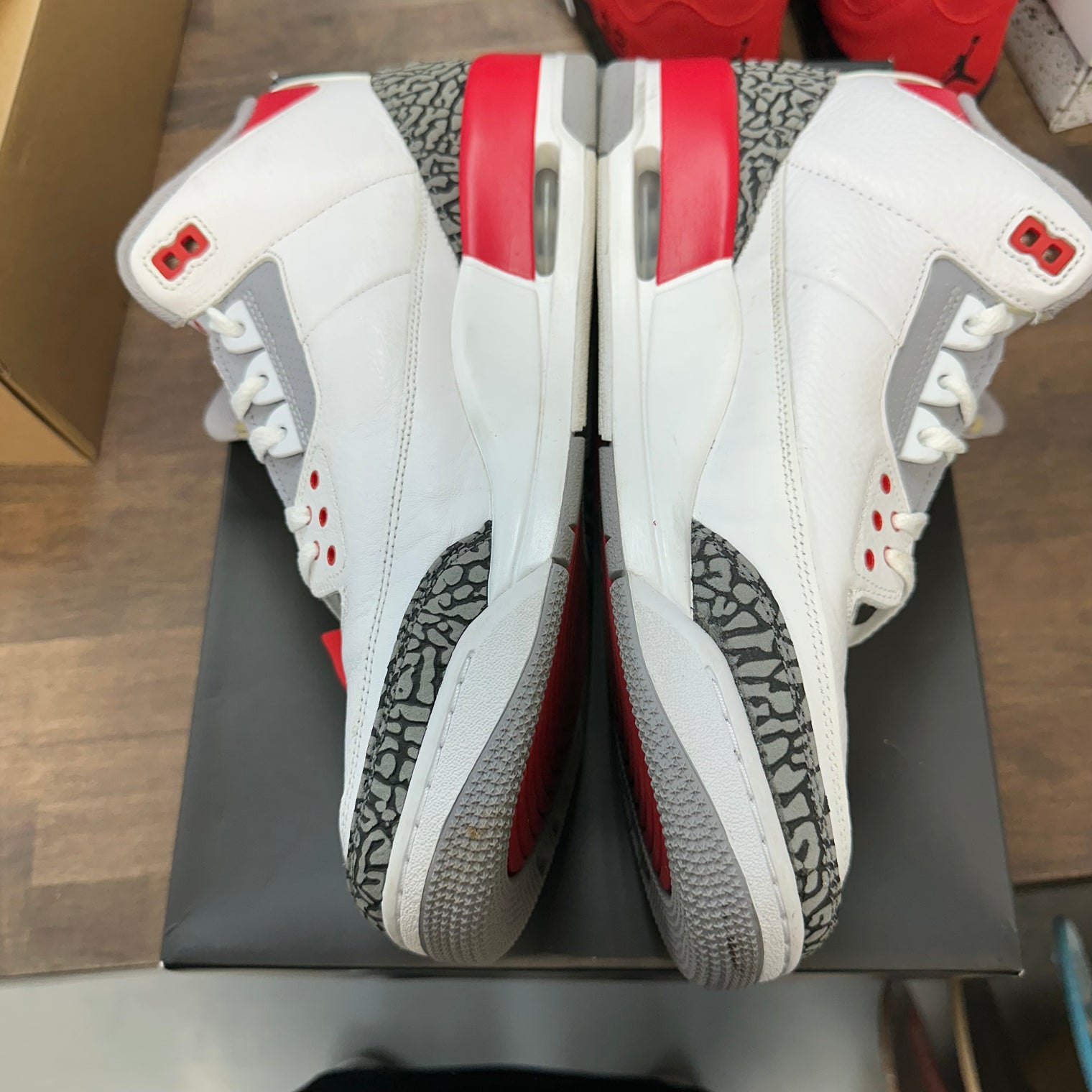 Fire Red Jordan 3 (USED,No Box)