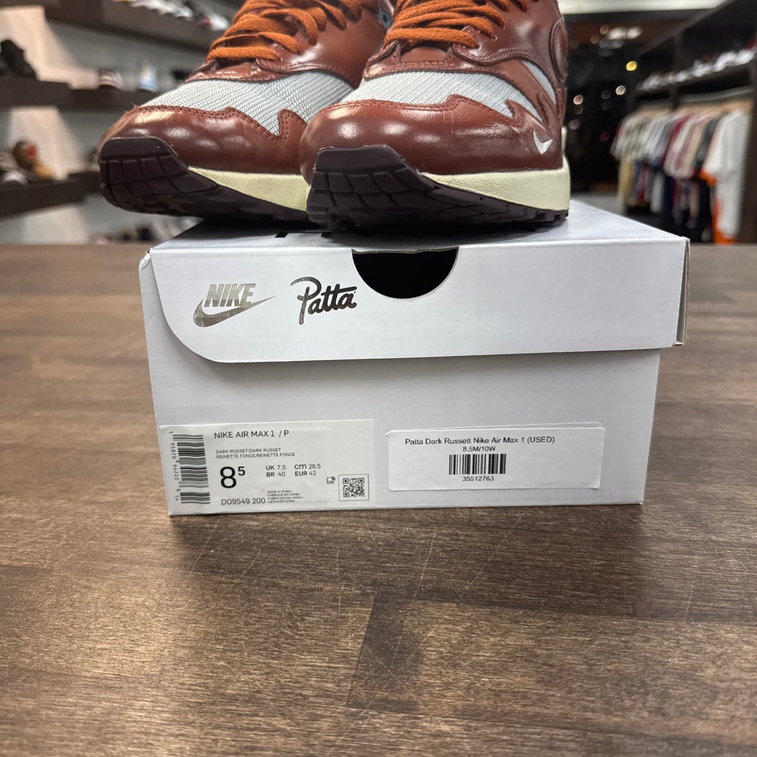 Patta Dark Russett Nike Air Max 1 (USED)