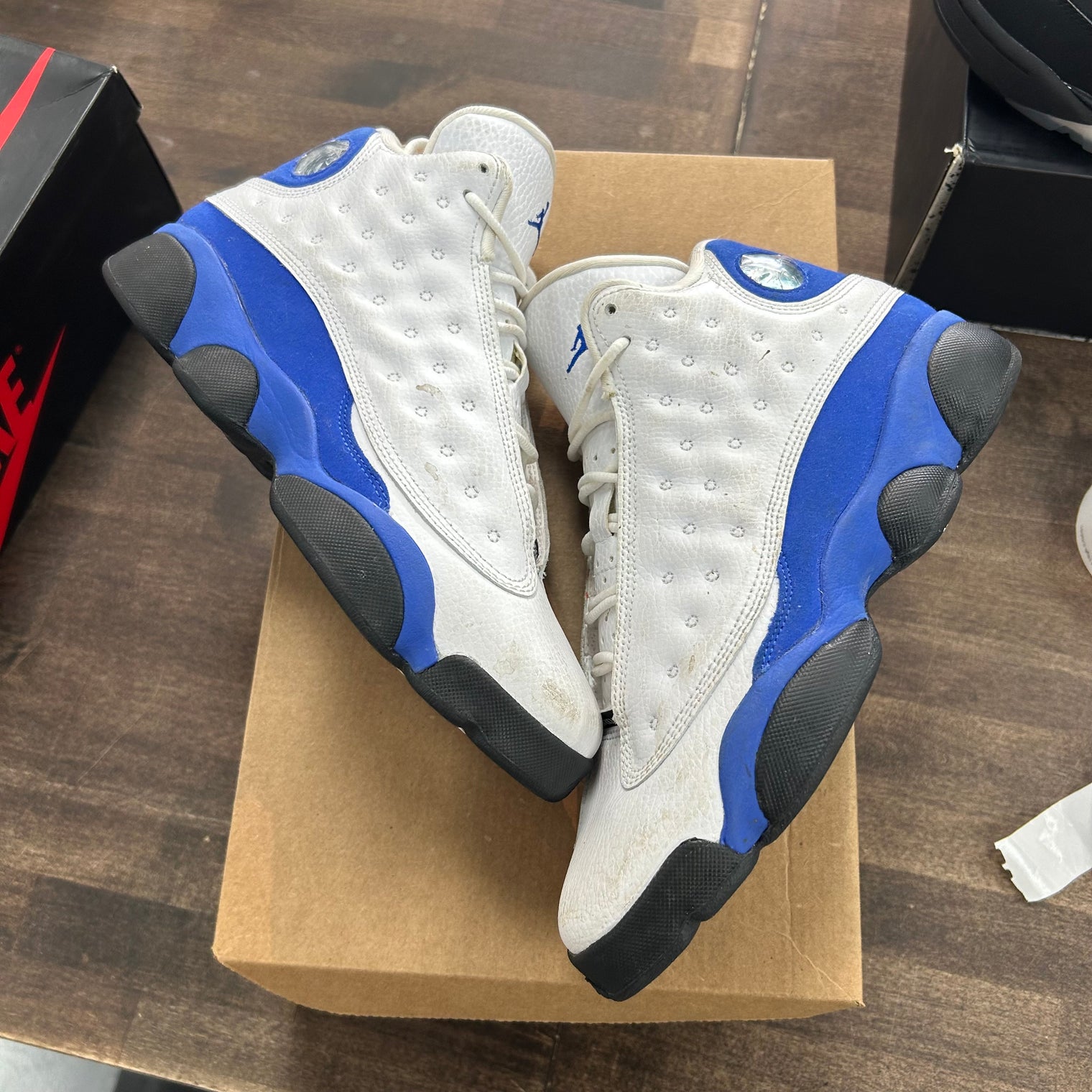White Hyper Royal Jordan 13 Retro (GS) (USED, No Box)