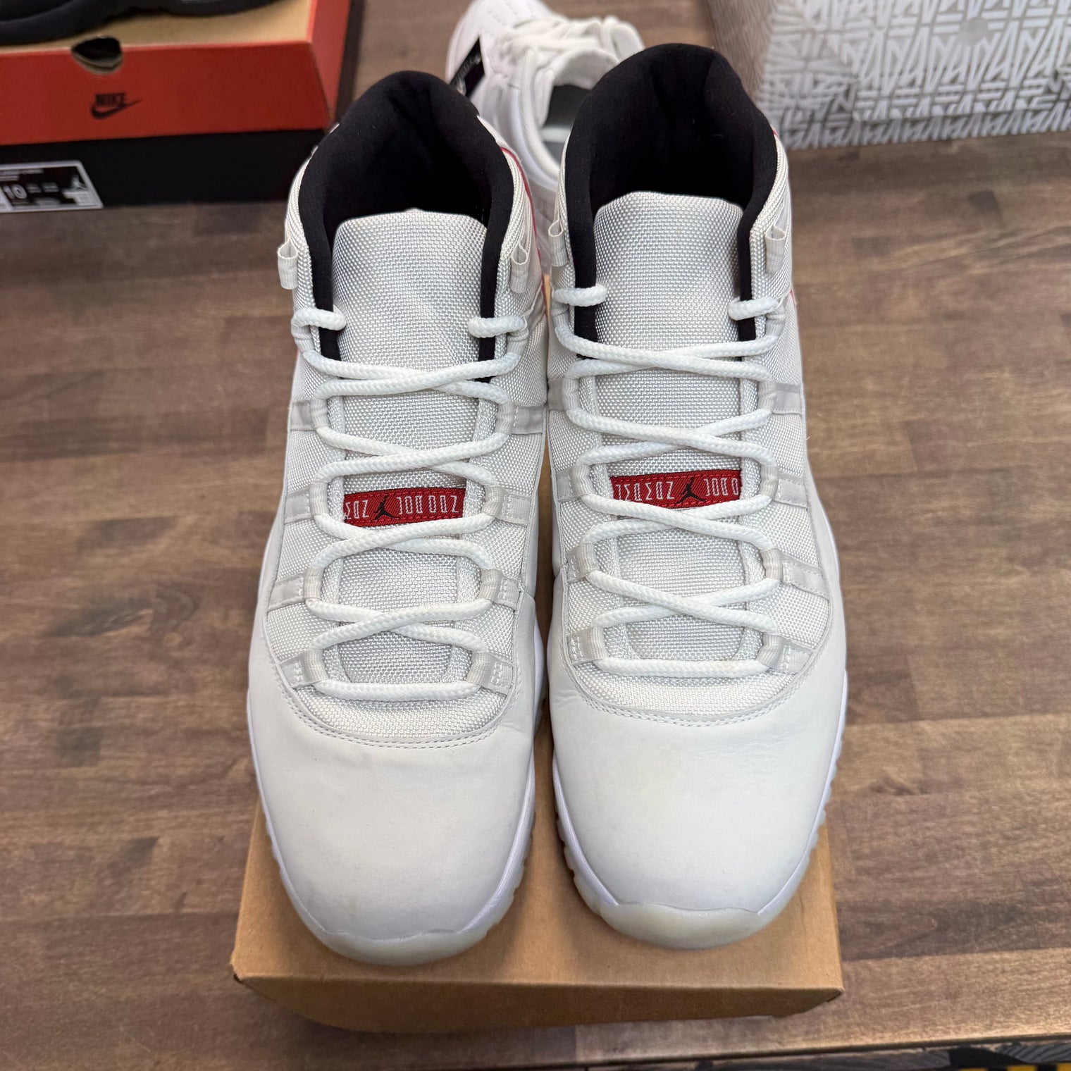 Pure Platinum Jordan 11 Retro (USED, No Box)