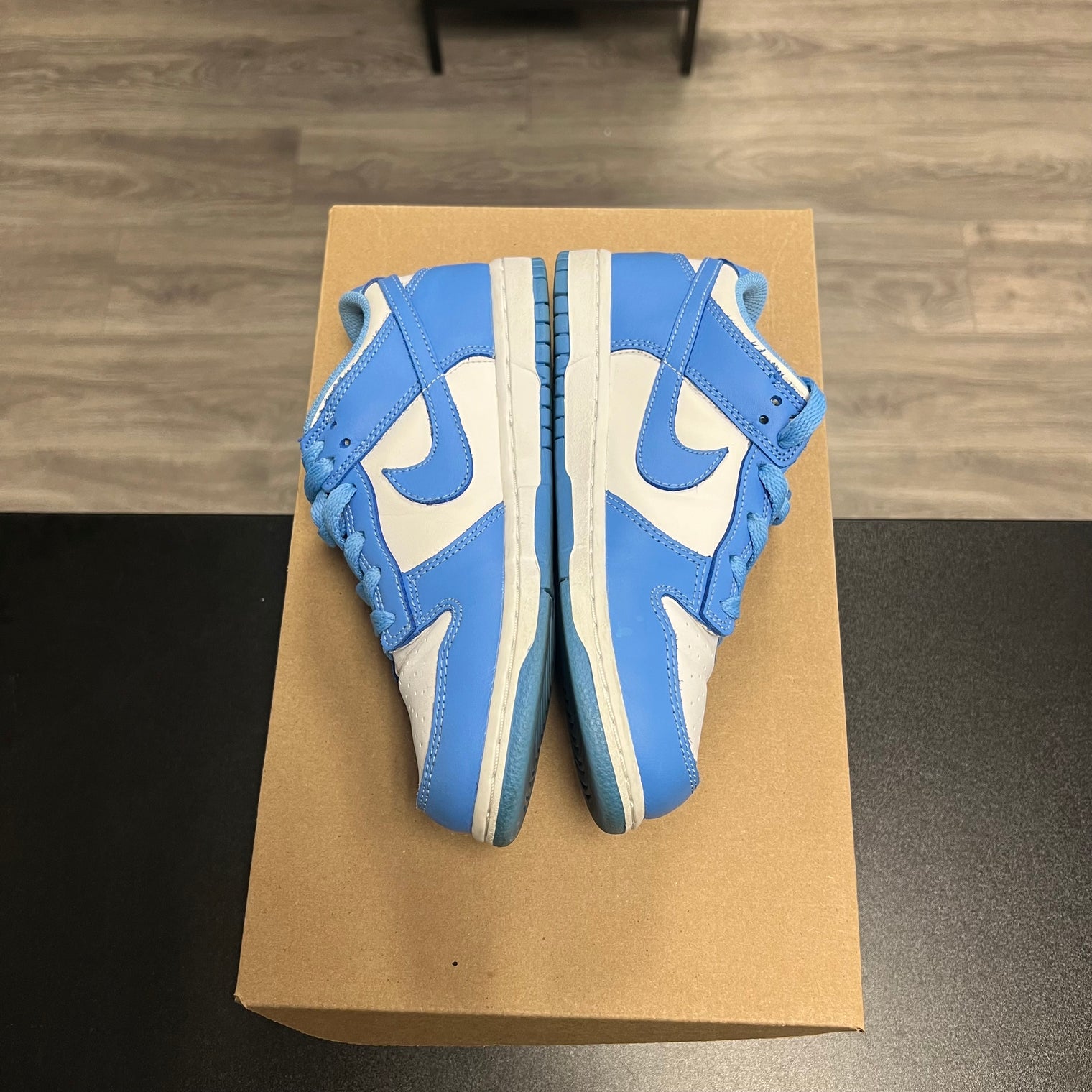 UNC Dunk Low (GS) (USED, no box)