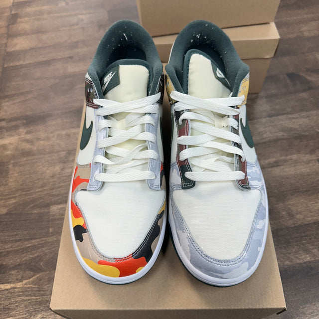 White Camo Dunk Low (USED, No Box)