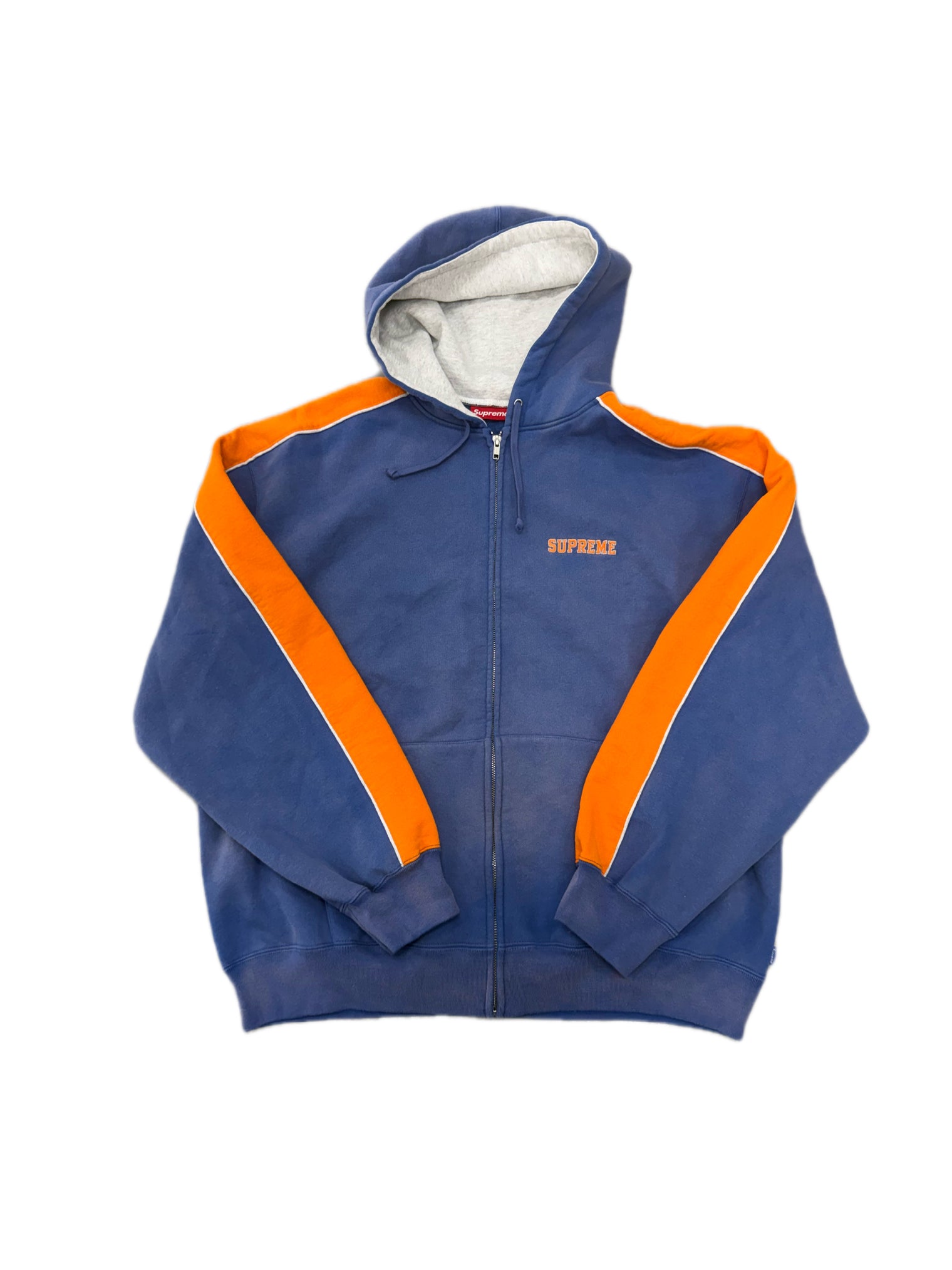 Supreme State Zip Up Sweatshirt Blue (Pre-Owned)