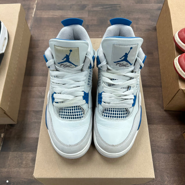 Military Blue Jordan 4 Retro (GS) (USED, No Box)