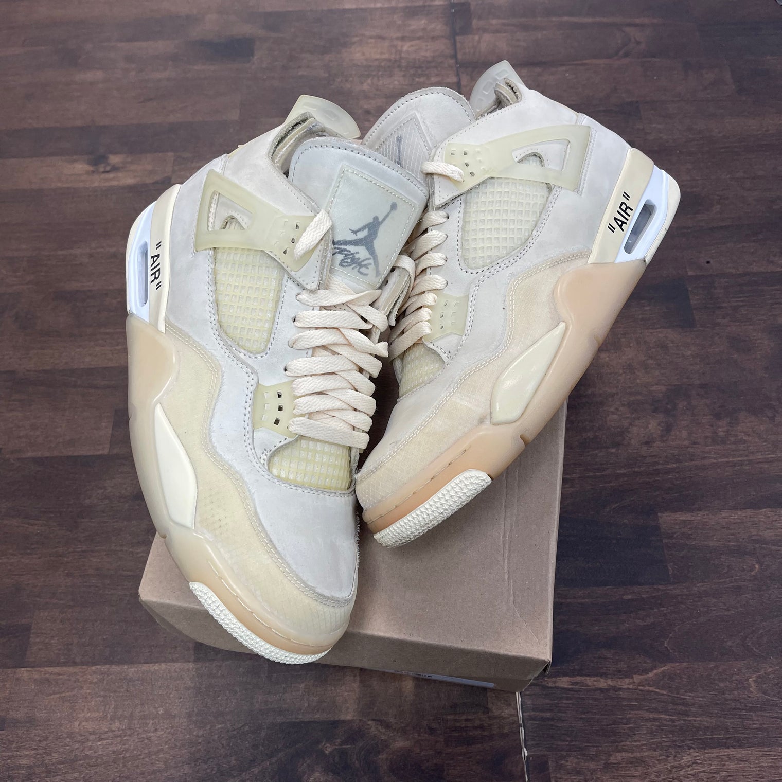Jordan 4 W Off White Sail (USED NO BOX)