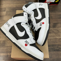 Supreme By Any Means Nike SB Dunk High Black White (USED, No Box)