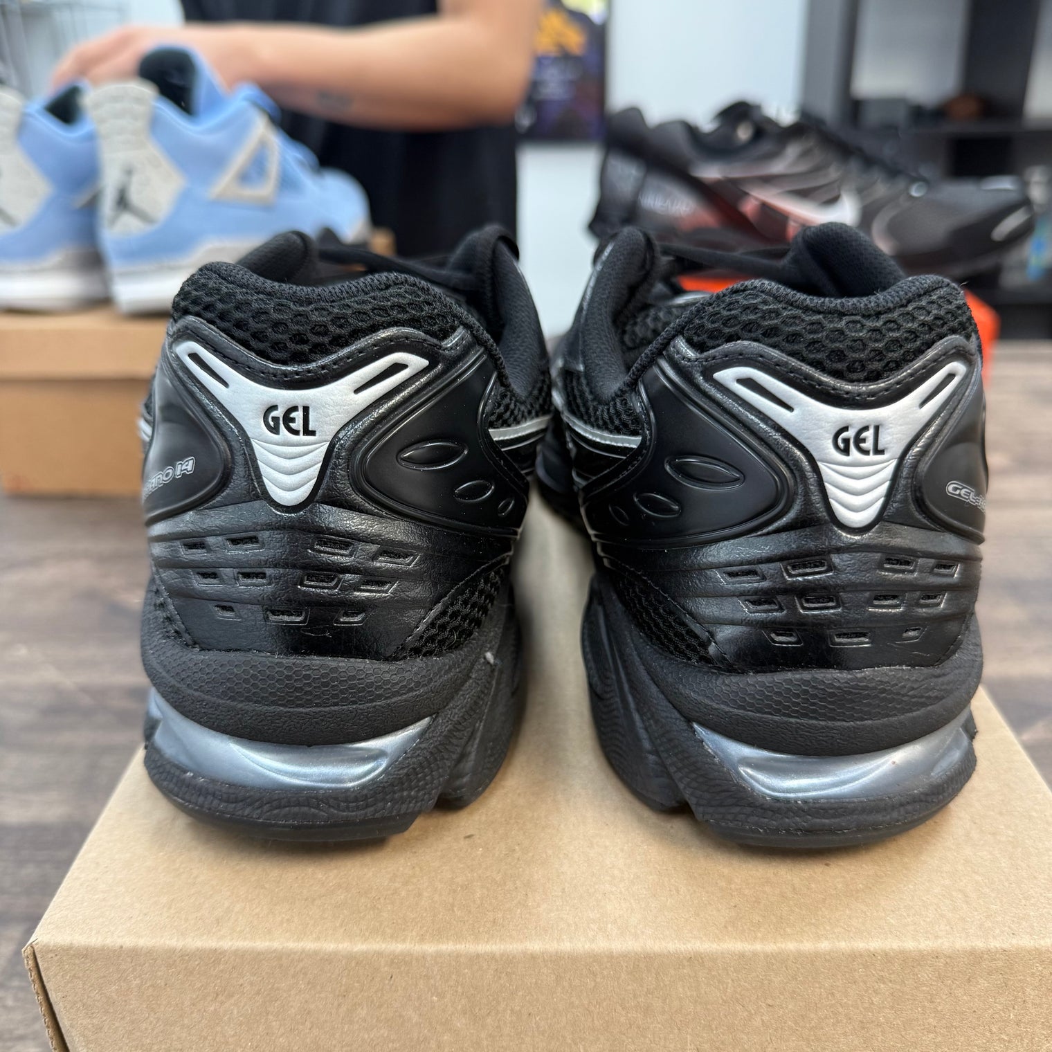 Black Pure Silver Gel-Kayano 14 (USED, No Box)