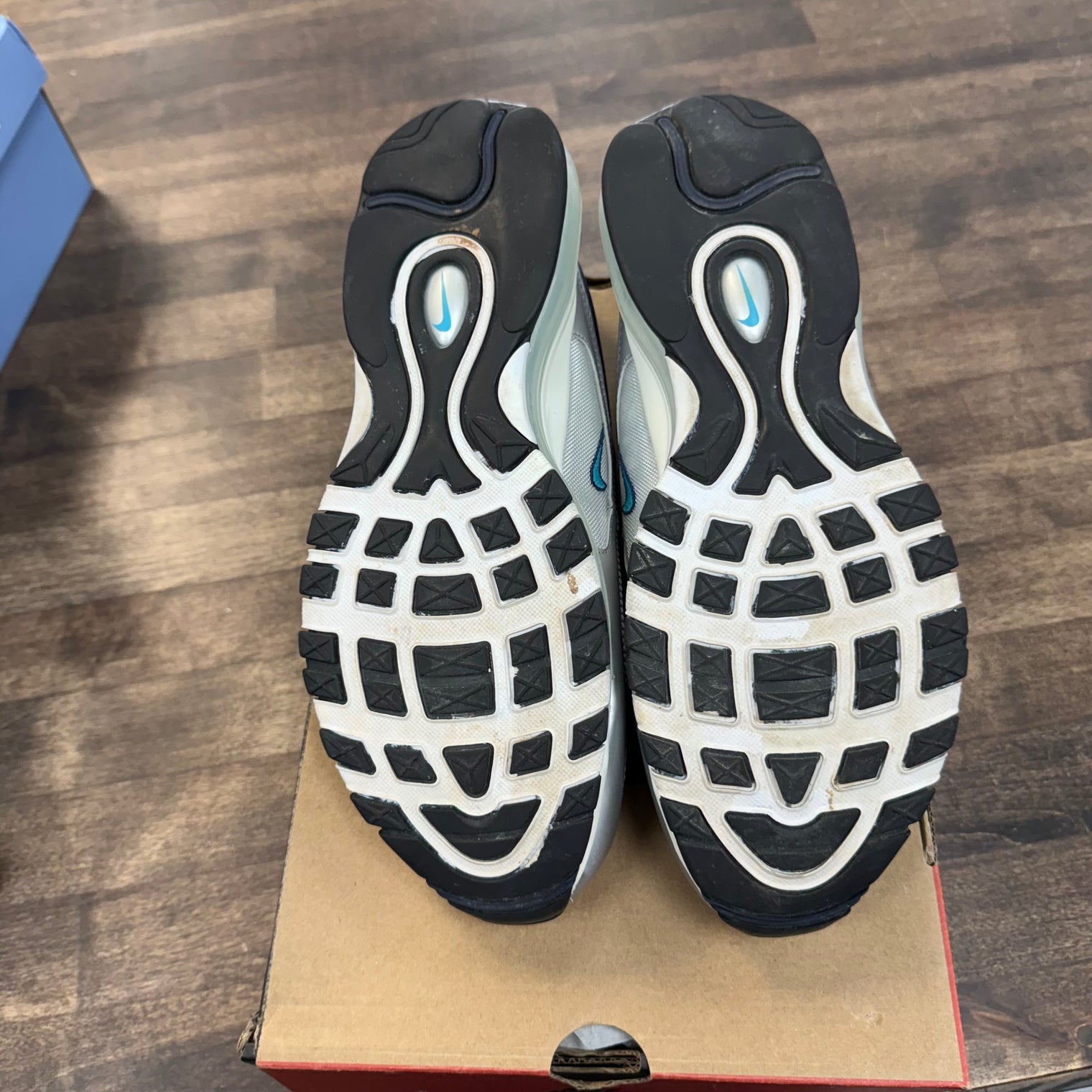 Metallic Silver Chlorine Blue Air Max 97 (USED)