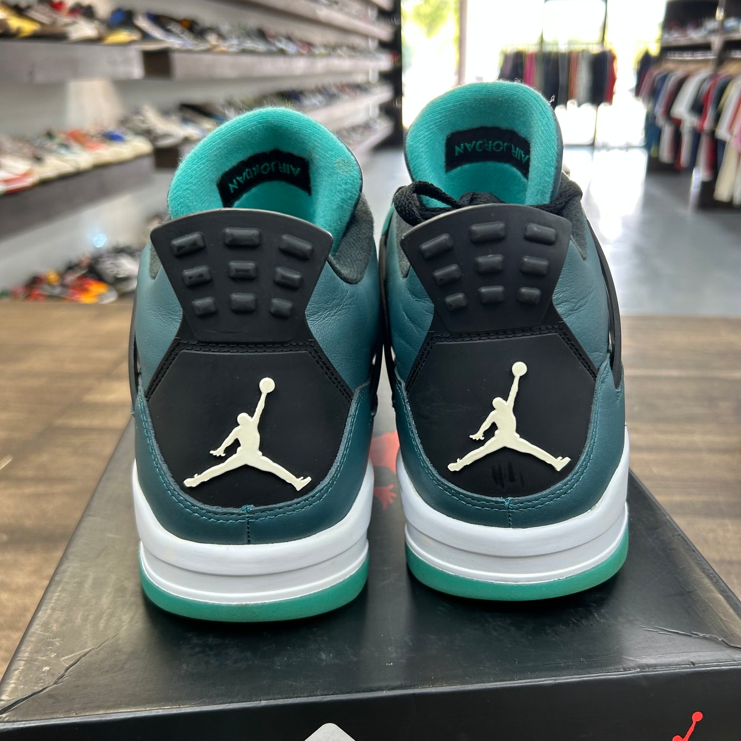 Teal Jordan 4 Retro (USED, Replacement Box)