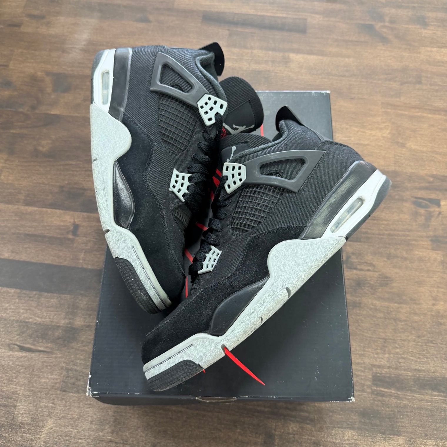 Black Canvas Jordan 4 Retro SE (USED)