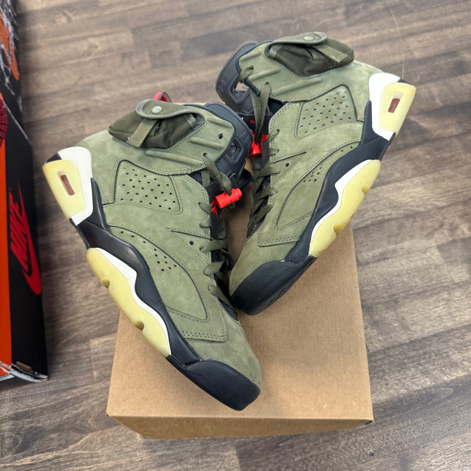 Olive Travis Scott Jordan 6 Retro (USED, No Box)