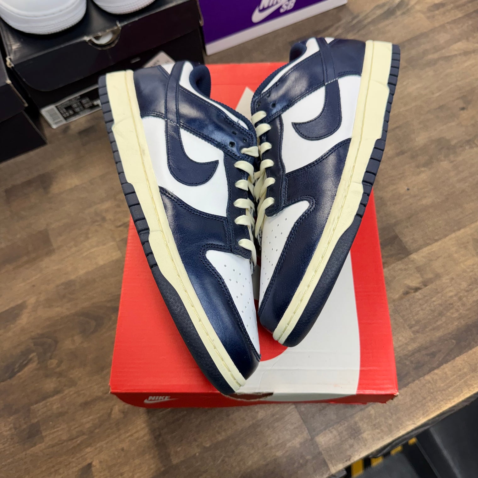 Vintage Navy Nike Dunk Low PRM (W) (USED)