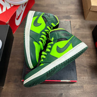 Air Jordan 1 Retro Mid Gorge Green (Used, No Insoles, No Box)