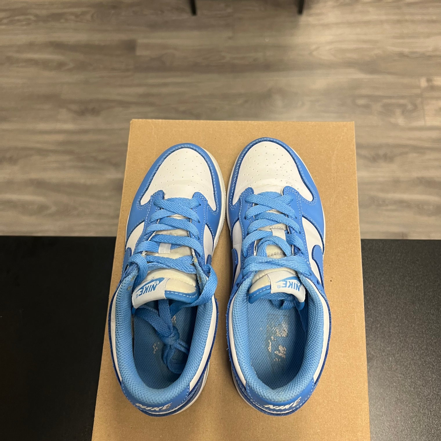UNC Dunk Low (GS) (USED, no box)