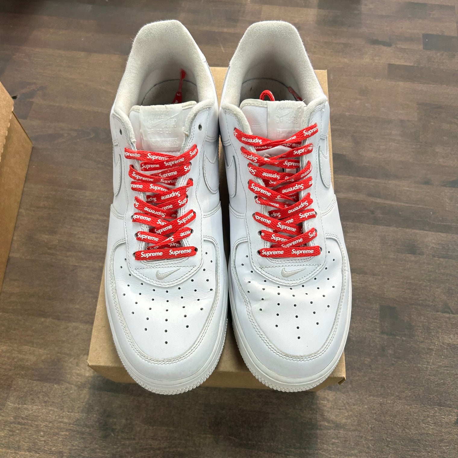 Nike Air Force 1 Low Supreme White (US 12) (USED, No Box)