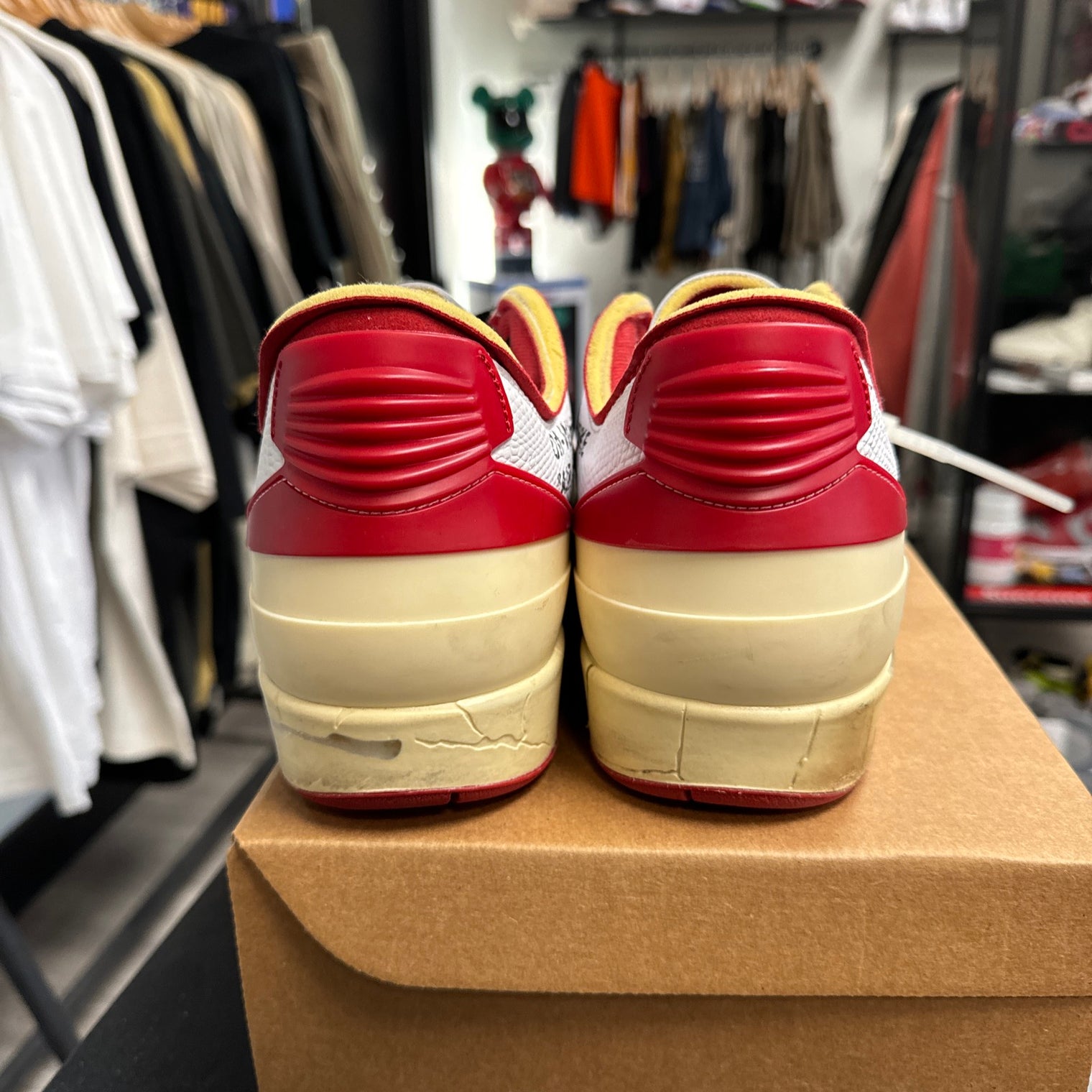 Off-White Jordan 2 White Varsity Red (USED, No Box)