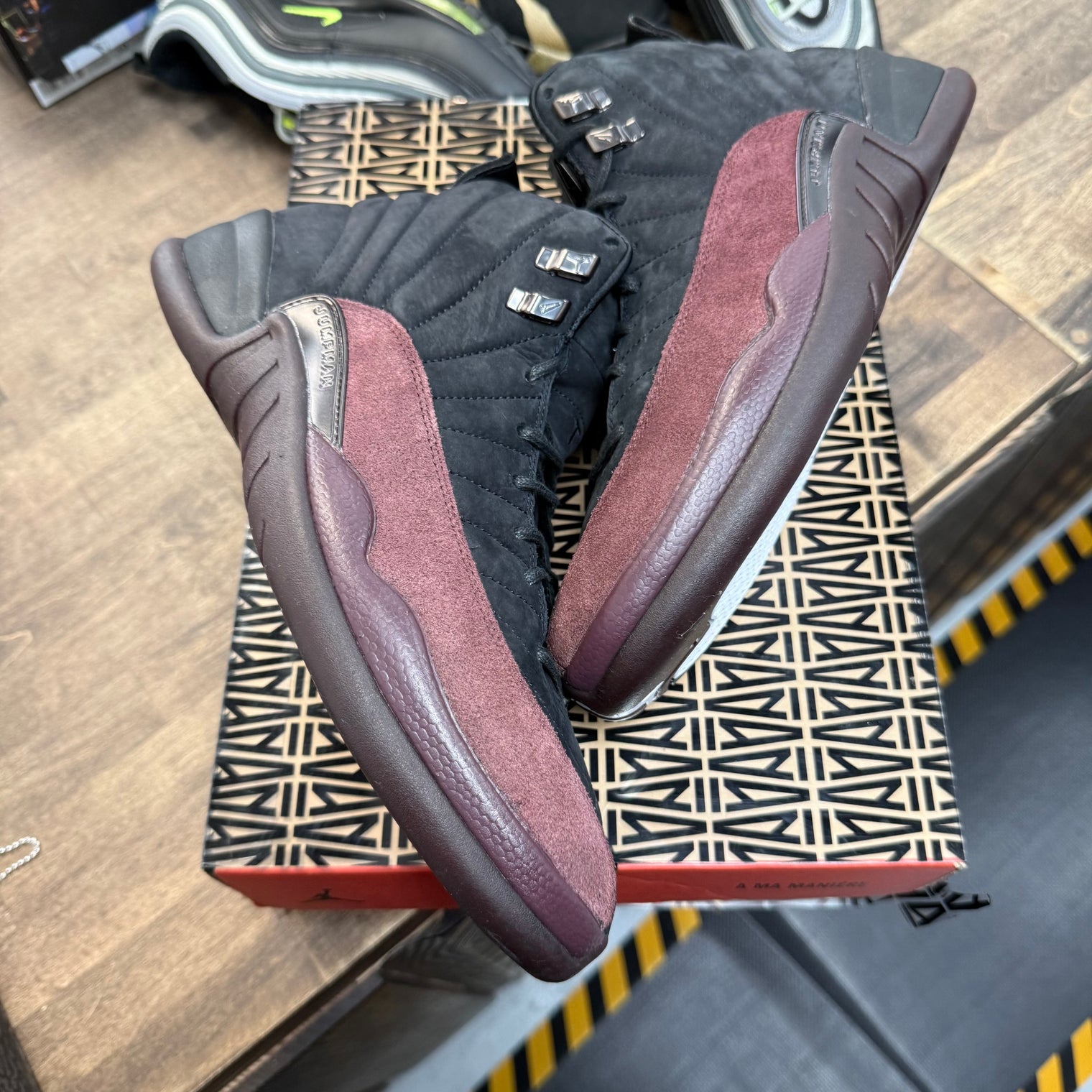 A Ma Maniere Black Jordan 12 Retro (W) (Lightly Worn)