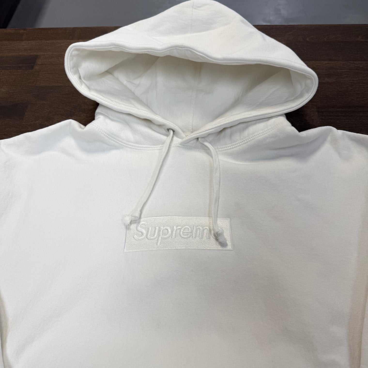 Supreme Box Logo Hoodie White (USED)