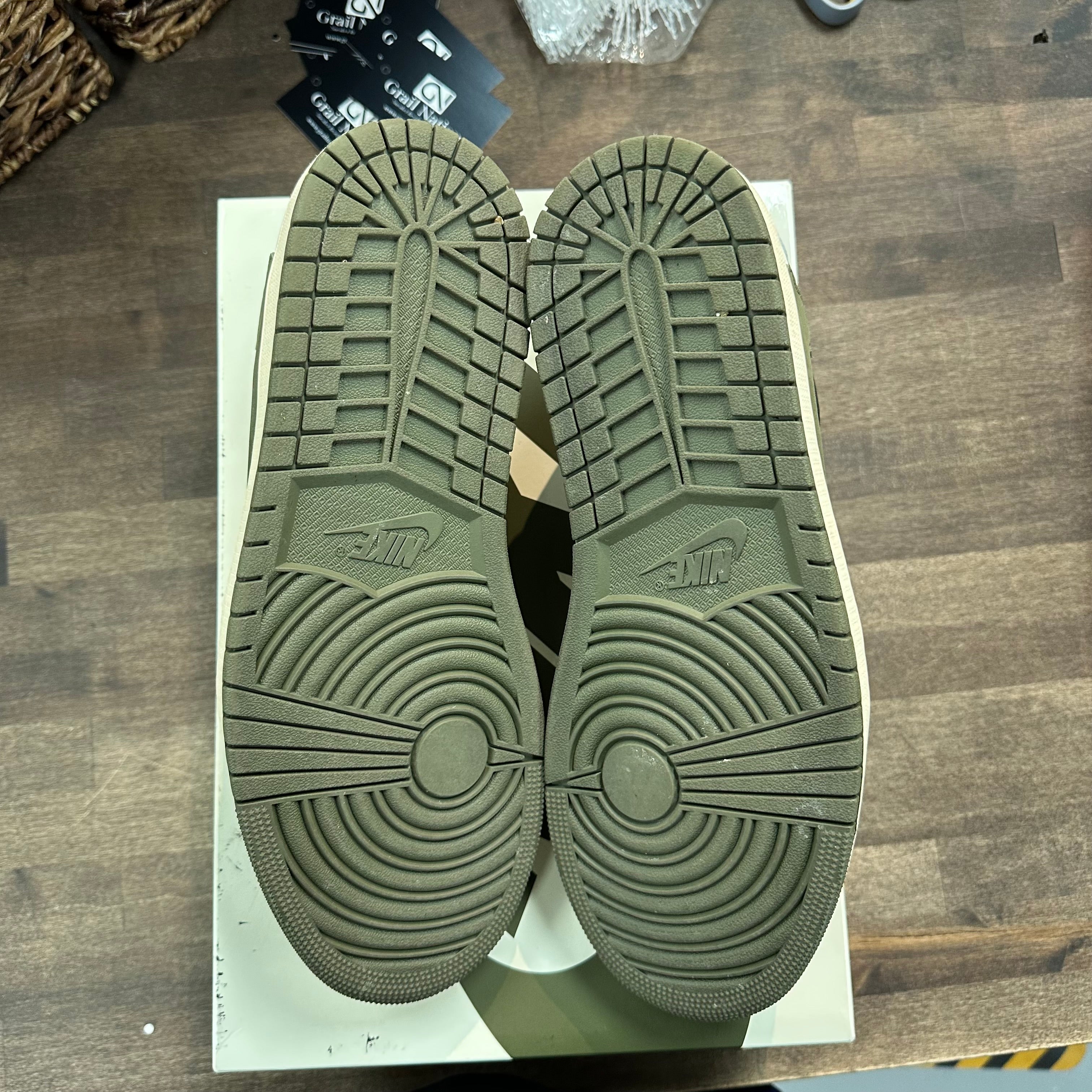 Jordan 1 Retro Low OG SP Travis Scott Olive (US 12W) (USED) Size 12W (Pre-Owned) - Image 5