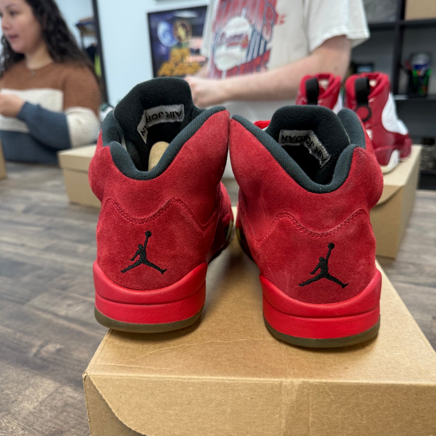 Red Suede Jordan 5 Retro (USED, No Box)