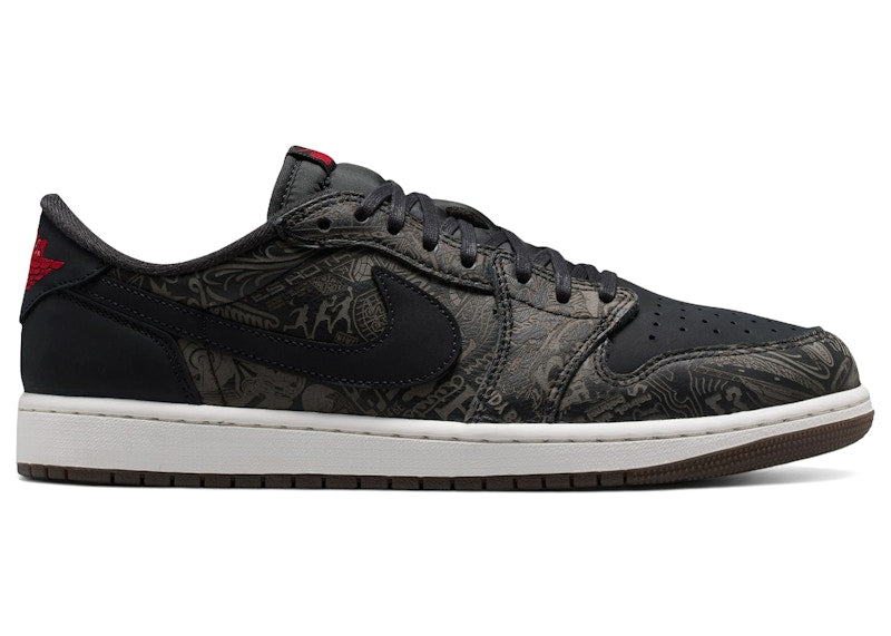 Jordan 1 Retro Low OG Laser Black University Red