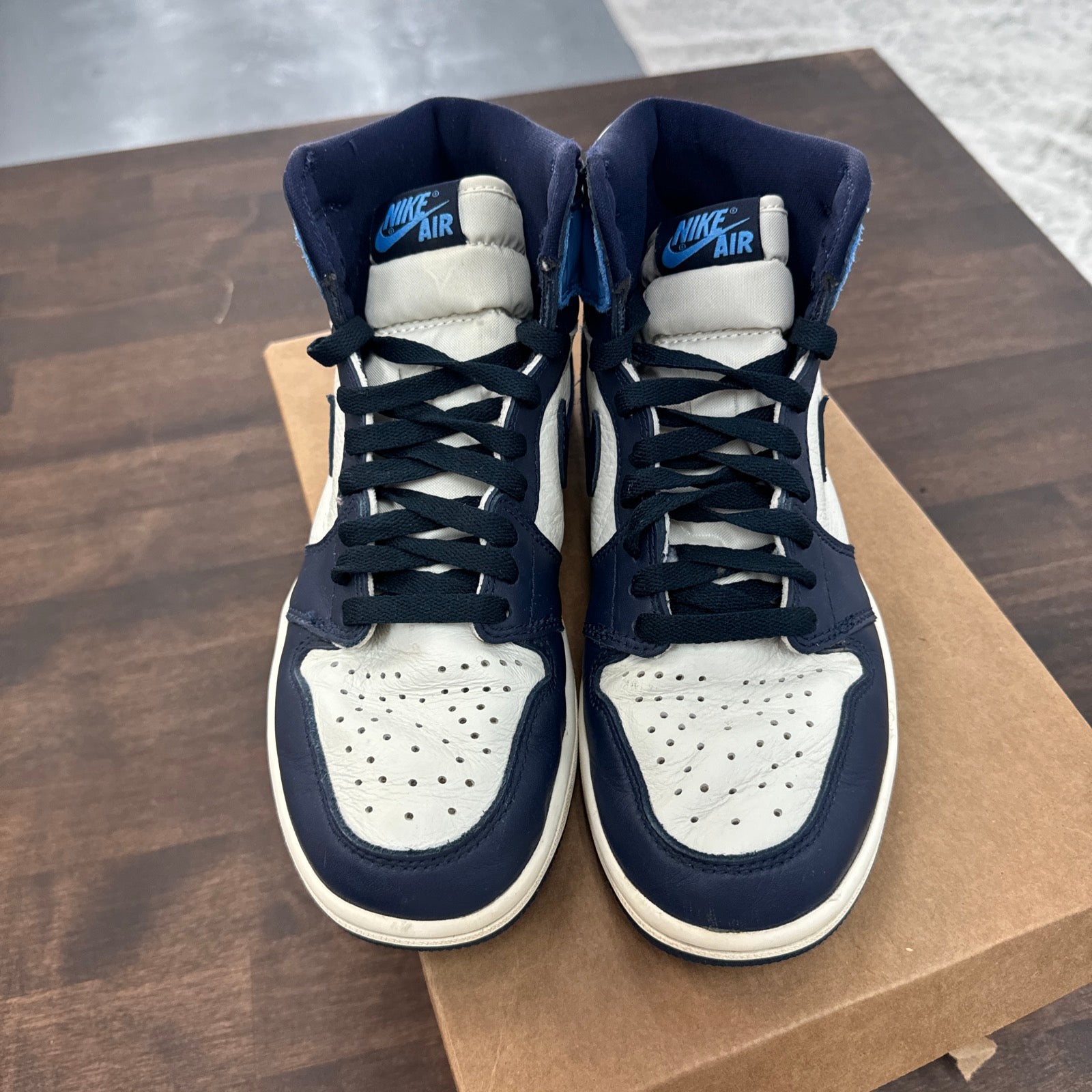 Jordan Obsidian Jordan 1 High Retro (USED, NO BOX) Size 7Y (Pre-Owned) - Image 6