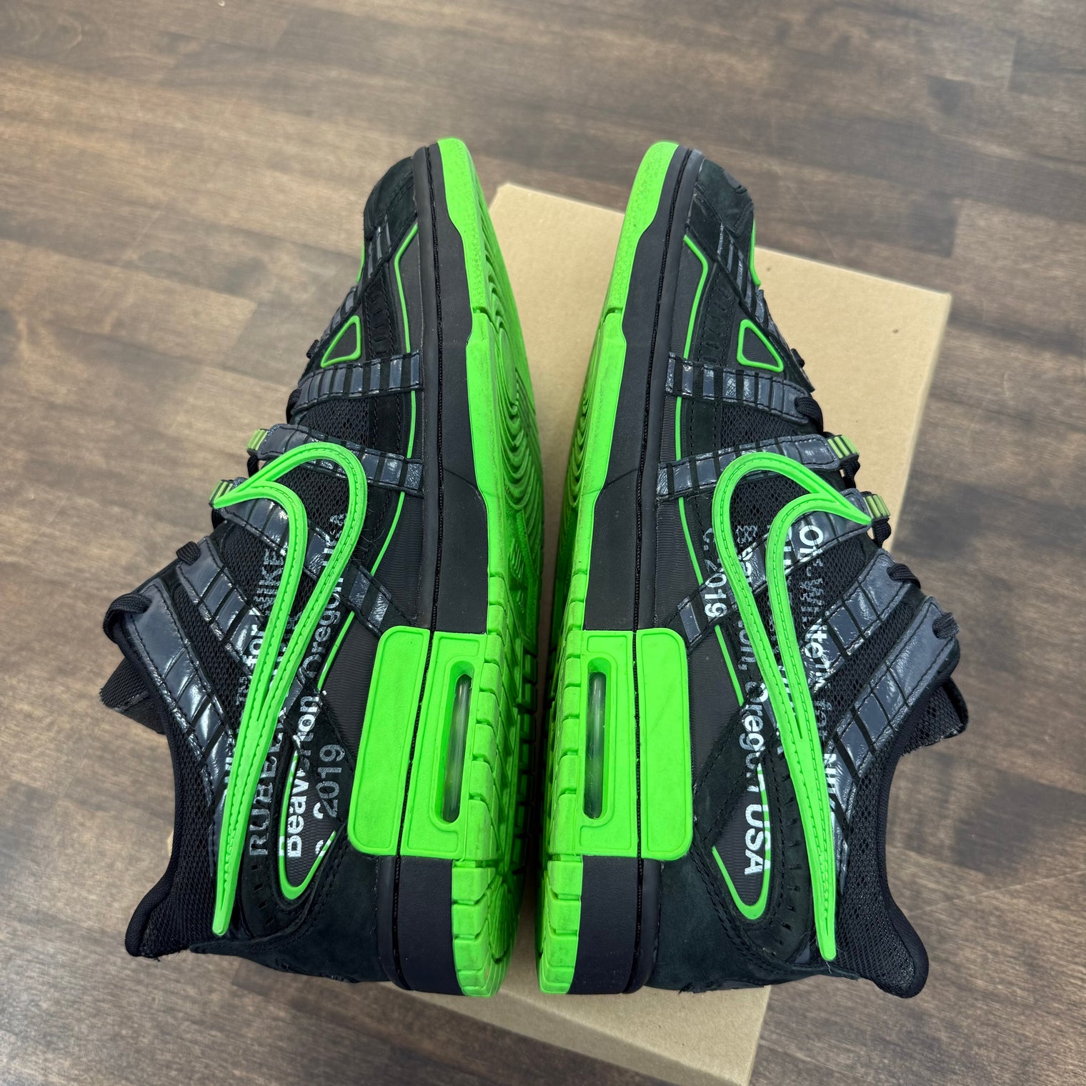 Green Strike Off-White Rubber Dunk Low (USED, No Box)