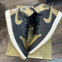 Black Metallic Gold Jordan 1 High (USED)