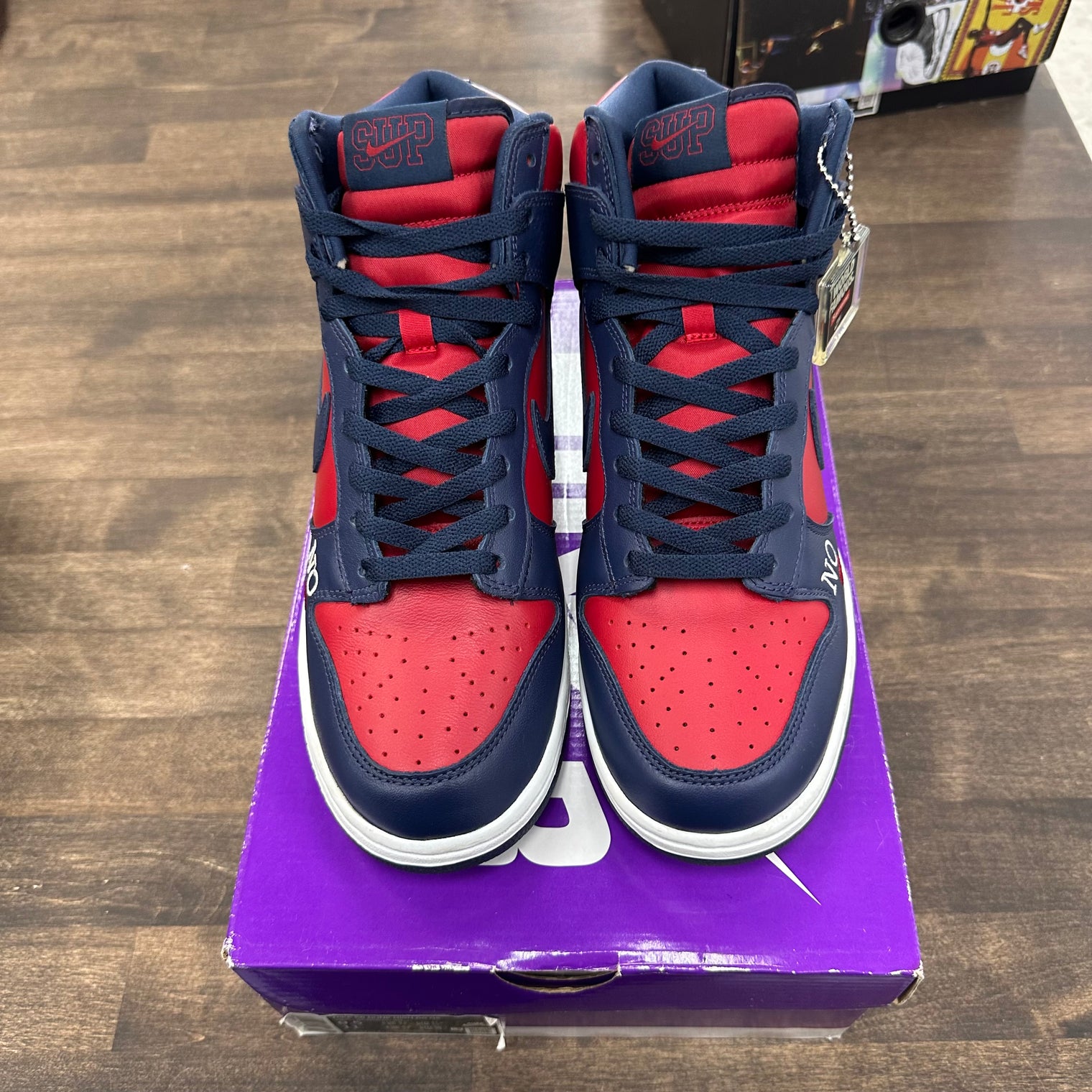 Supreme SB Dunk High Navy Berry (USED)