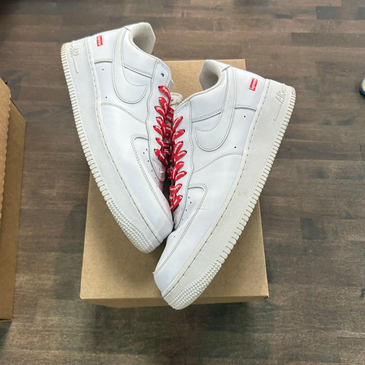 Nike Air Force 1 Low Supreme White (US 12) (USED, No Box)