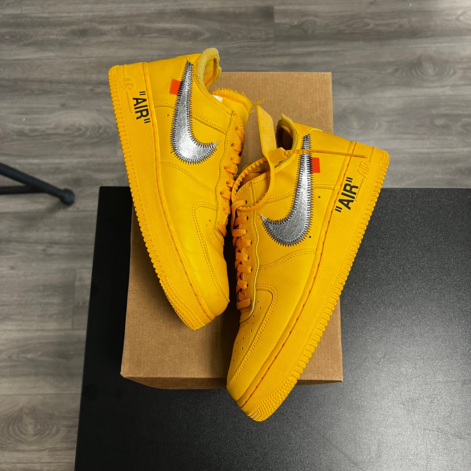 Off-White ICA University Gold Air Force 1 Low (USED, No box)