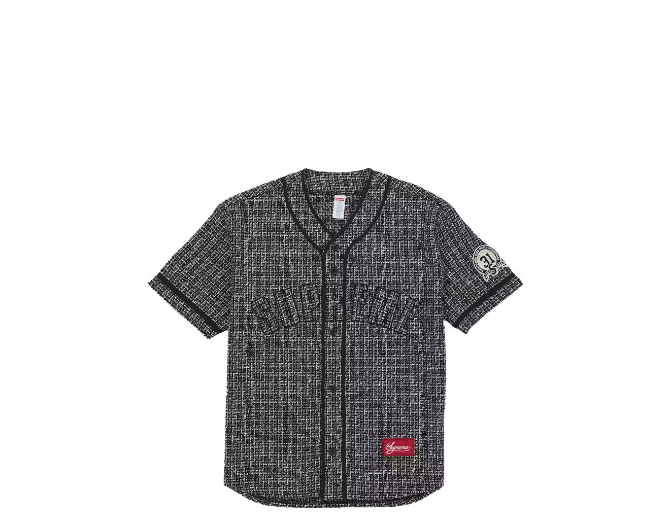 Supreme Boucle Baseball Jersey Black